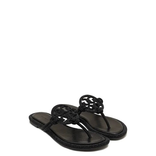 TORY BURCH Skórzane japonki MILLER KNOTTED PAVE Tory Burch 36 Gomez Fashion Store