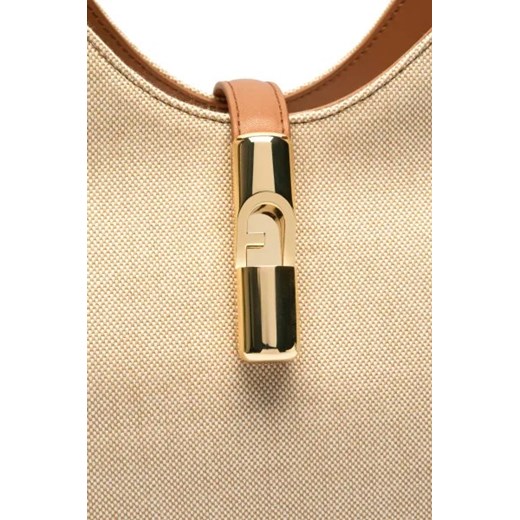 Furla Hobo FURLA GOCCIA | z dodatkiem skóry Furla One Size okazyjna cena Gomez Fashion Store