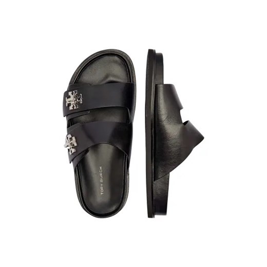 TORY BURCH Skórzane klapki TURNLOCK SPORT SLIDE Tory Burch 36 Gomez Fashion Store