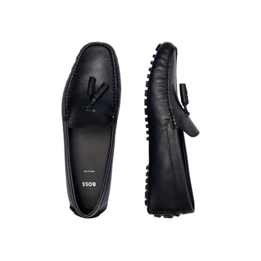 BOSS BLACK Skórzane mokasyny Driver 44 okazyjna cena Gomez Fashion Store