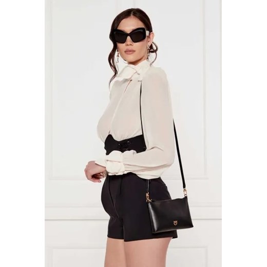 Pinko Skórzana kopertówka FLAT HORIZONTAL MINI Pinko OS wyprzedaż Gomez Fashion Store