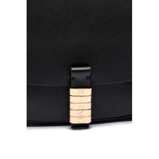 Pinko Skórzana torebka na ramię SADDLE CLASSIC FIORE Pinko OS promocyjna cena Gomez Fashion Store