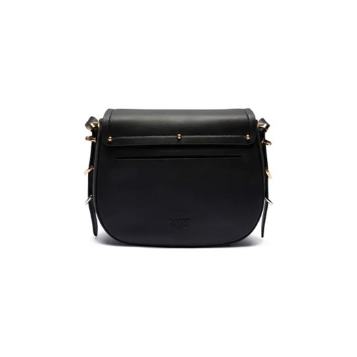 Pinko Skórzana torebka na ramię SADDLE CLASSIC FIORE Pinko OS wyprzedaż Gomez Fashion Store