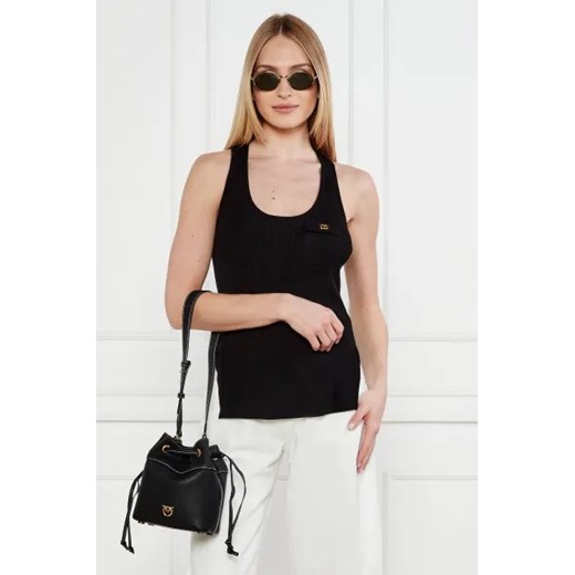 Pinko Skórzany worek SECCHIELLO MINI Pinko One Size Gomez Fashion Store okazyjna cena