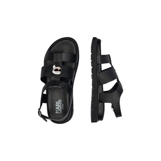 Karl Lagerfeld Kids Skórzane sandały Iconik 38 okazyjna cena Gomez Fashion Store