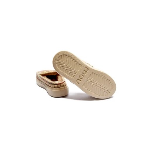 MOU Skórzane mule ESKIMO | z dodatkiem wełny Mou 37 wyprzedaż Gomez Fashion Store