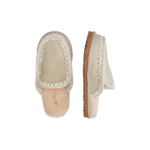 MOU Skórzane obuwie domowe FULL ESKIMO STITCH | z dodatkiem wełny Mou 37 okazyjna cena Gomez Fashion Store