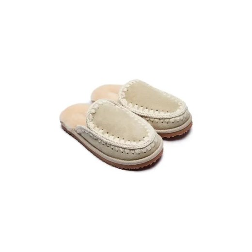 MOU Skórzane obuwie domowe FULL ESKIMO STITCH | z dodatkiem wełny Mou 39 okazja Gomez Fashion Store