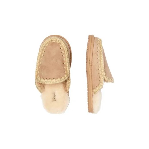 MOU Skórzane obuwie domowe FULL ESKIMO STITCH | z dodatkiem wełny Mou 37 Gomez Fashion Store okazyjna cena