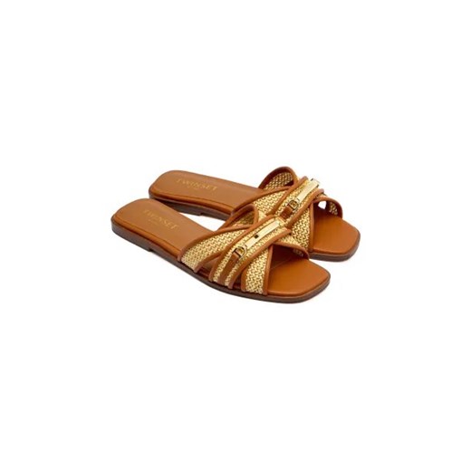 TWINSET Klapki | z dodatkiem skóry Twinset 40 okazja Gomez Fashion Store