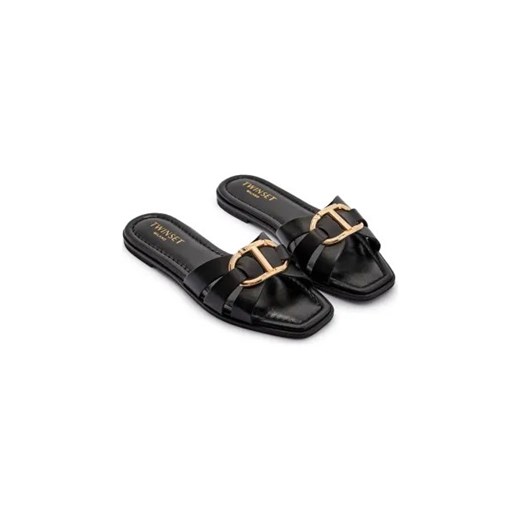 TWINSET Skórzane klapki Twinset 41 okazyjna cena Gomez Fashion Store