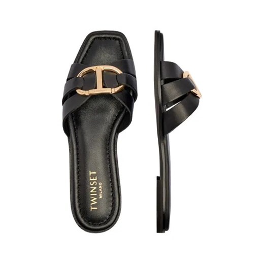 TWINSET Skórzane klapki Twinset 40 okazyjna cena Gomez Fashion Store