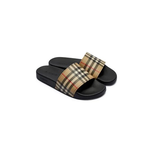 Klapki męskie Burberry z tworzywa sztucznego na lato bez zapięcia 