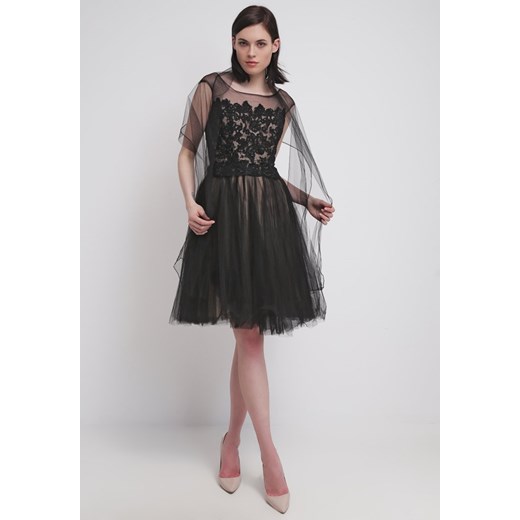 Luxuar Fashion Sukienka koktajlowa schwarz/nude zalando czarny mini