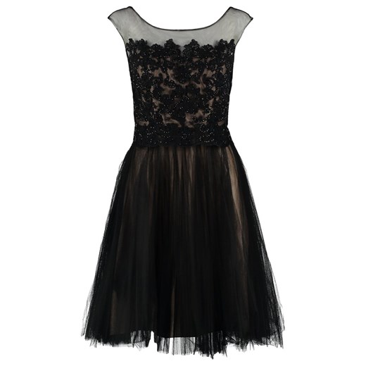 Luxuar Fashion Sukienka koktajlowa schwarz/nude zalando czarny krótkie