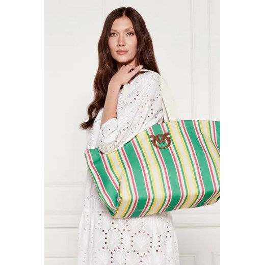 Pinko Torba plażowa | z dodatkiem skóry Pinko One Size Gomez Fashion Store