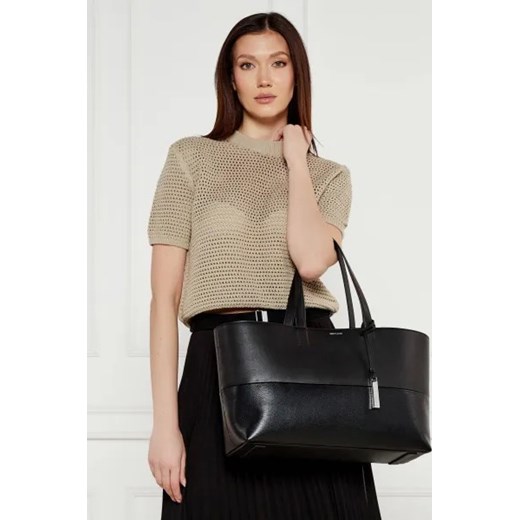 Shopper bag Calvin Klein ze skóry ekologicznej 