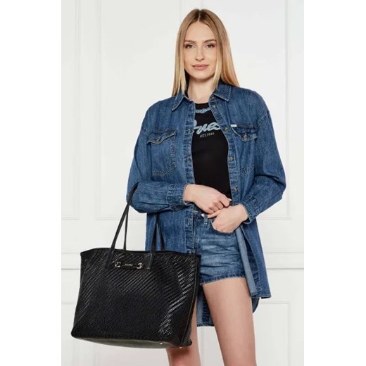 Shopper bag Guess ze skóry ekologicznej 