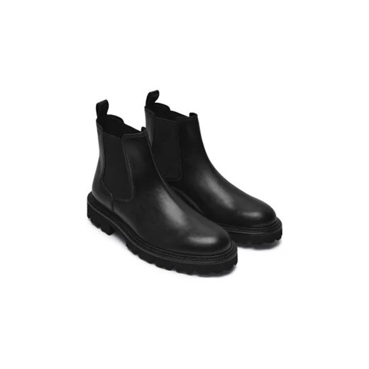 BOSS BLACK Skórzane sztyblety Julyo_Cheb_bu 41 promocyjna cena Gomez Fashion Store