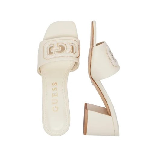 Guess Skórzane klapki na słupku GANIKA Guess 40 okazyjna cena Gomez Fashion Store