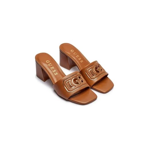 Guess Skórzane klapki na słupku GANIKA Guess 37 okazyjna cena Gomez Fashion Store