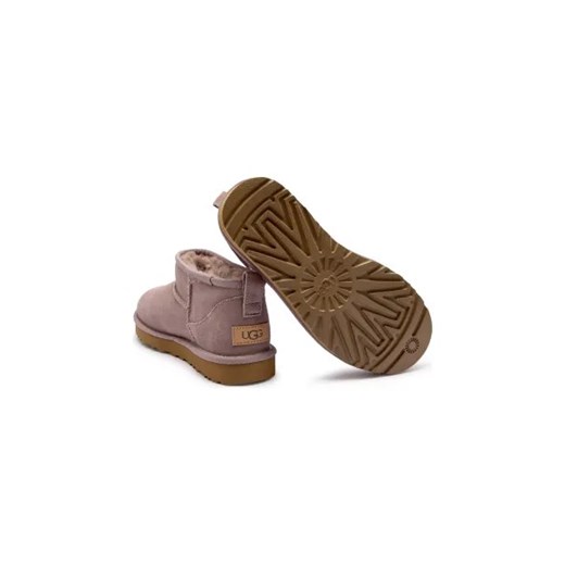 UGG Skórzane śniegowce CLASSIC ultra mini | z dodatkiem wełny 39 wyprzedaż Gomez Fashion Store