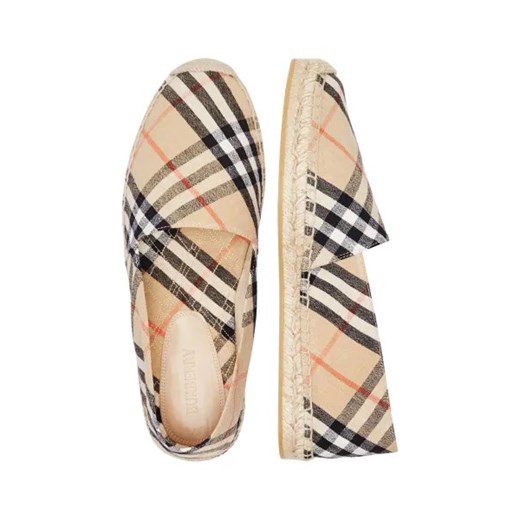 Burberry Espadryle Check Mews | z dodatkiem skóry Burberry 41 okazja Gomez Fashion Store