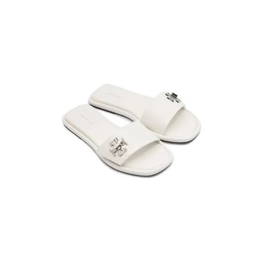 TORY BURCH Skórzane klapki T LOCK Tory Burch 40 Gomez Fashion Store