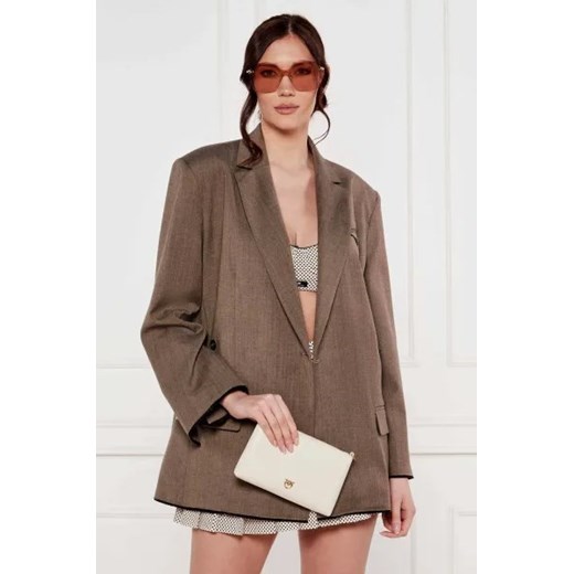 Pinko Skórzana kopertówka FLAT HORIZONTAL MINI Pinko One Size promocyjna cena Gomez Fashion Store