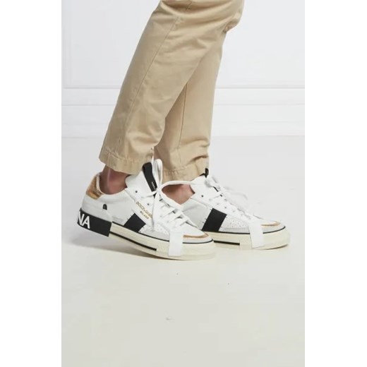 Dolce & Gabbana Skórzane sneakersy Dolce & Gabbana 41 wyprzedaż Gomez Fashion Store