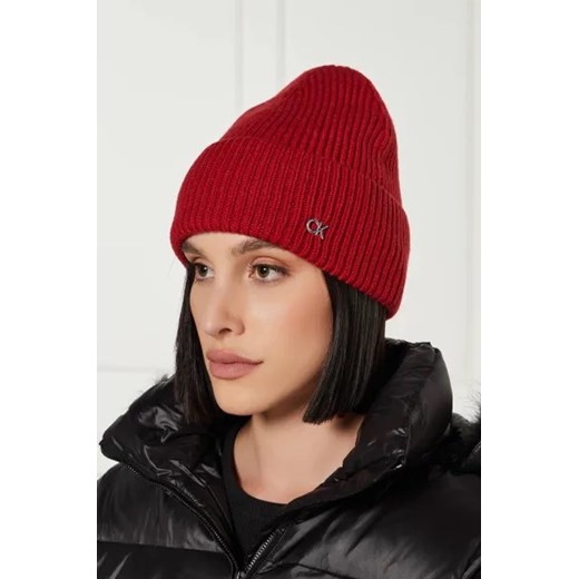 Calvin Klein Wełniana czapka | z dodatkiem kaszmiru Calvin Klein One Size okazja Gomez Fashion Store