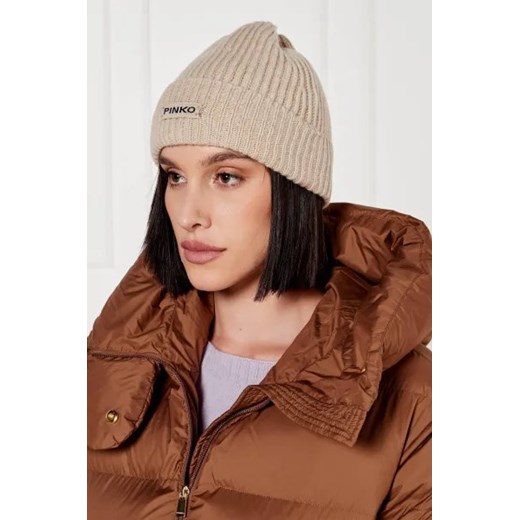 Pinko Wełniana czapka | z dodatkiem kaszmiru Pinko One Size okazyjna cena Gomez Fashion Store