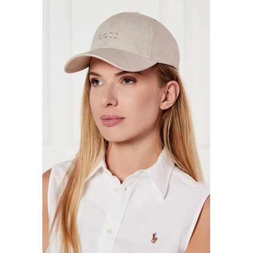 BOSS BLACK Lniana bejsbolówka Ari-LN One Size wyprzedaż Gomez Fashion Store