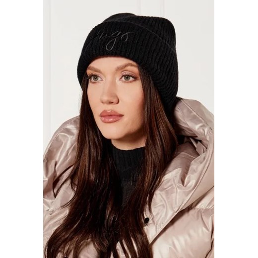 HUGO Czapka Socialy_Hat | z dodatkiem wełny i kaszmiru One Size Gomez Fashion Store wyprzedaż