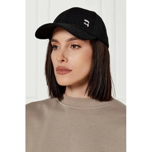 Karl Lagerfeld Wełniana bejsbolówka k/ikonik 2.0 Karl Lagerfeld One Size okazyjna cena Gomez Fashion Store
