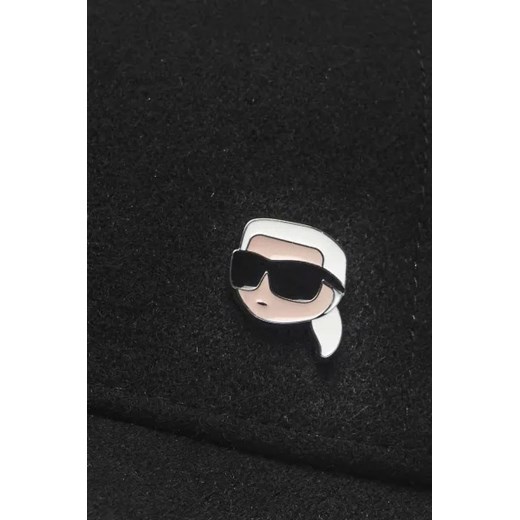 Karl Lagerfeld Wełniana bejsbolówka k/ikonik 2.0 Karl Lagerfeld One Size wyprzedaż Gomez Fashion Store