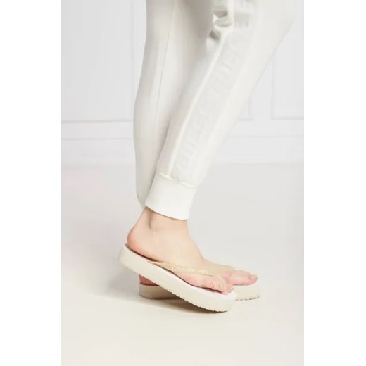 Klapki damskie Calvin Klein z tworzywa sztucznego bez zapięcia 