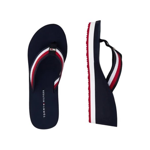 Klapki damskie Tommy Hilfiger z tkaniny bez zapięcia 
