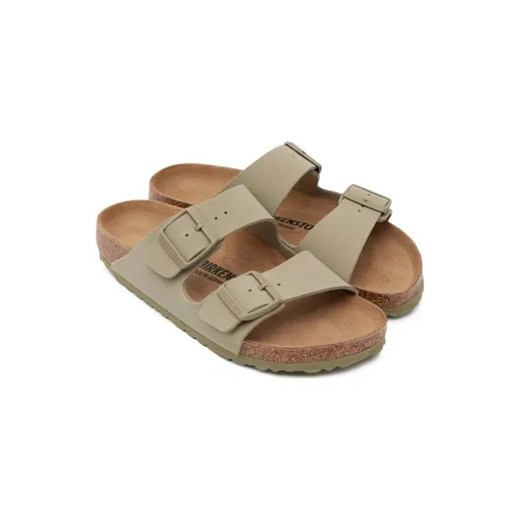 Klapki damskie BIRKENSTOCK bez zapięcia na lato skórzane 