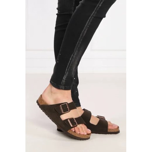 Birkenstock Skórzane klapki Arizona SFB LEVE 38 wyprzedaż Gomez Fashion Store