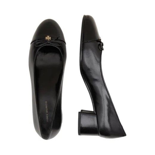TORY BURCH Skórzane czółenka na słupku CAP-TOE PUMP Tory Burch 37 Gomez Fashion Store