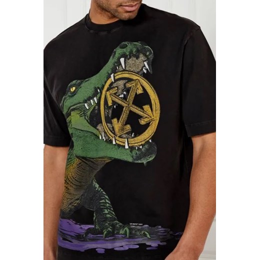 OFF-WHITE T-shirt BIG CROCO | Loose fit S okazja Gomez Fashion Store