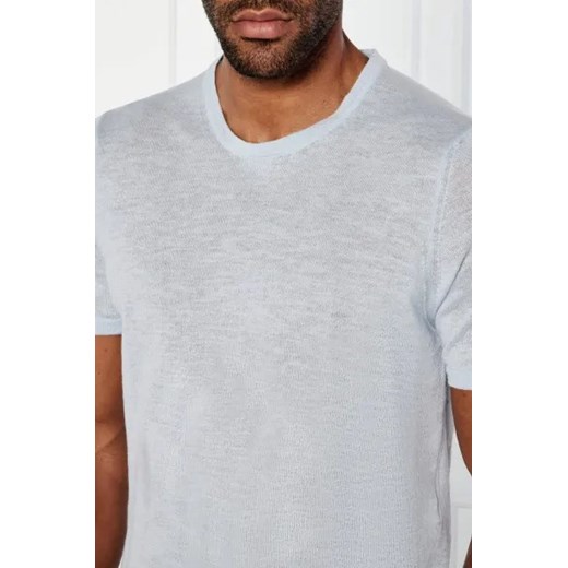 Sand Copenhagen Lniany t-shirt | Regular Fit Sand Copenhagen L wyprzedaż Gomez Fashion Store