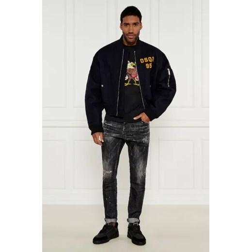 Dsquared2 Wełniana kurtka bomber | Regular Fit Dsquared2 54 okazyjna cena Gomez Fashion Store