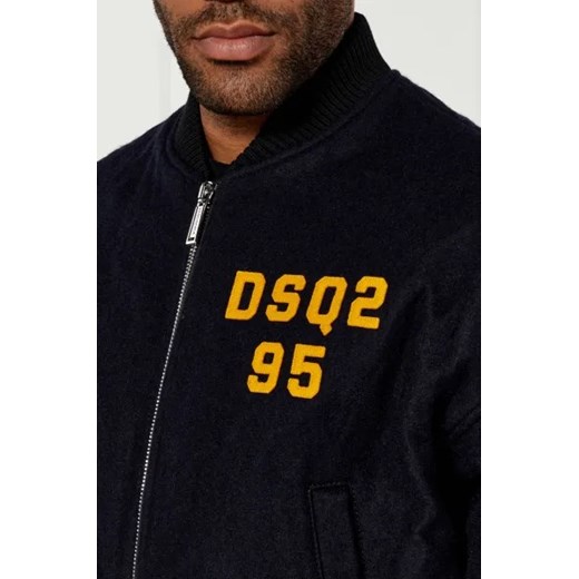 Dsquared2 Wełniana kurtka bomber | Regular Fit Dsquared2 54 okazyjna cena Gomez Fashion Store