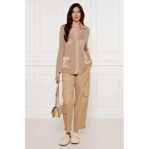 Marc Cain Kardigan | Straight fit | z dodatkiem lnu Marc Cain 40 Gomez Fashion Store wyprzedaż