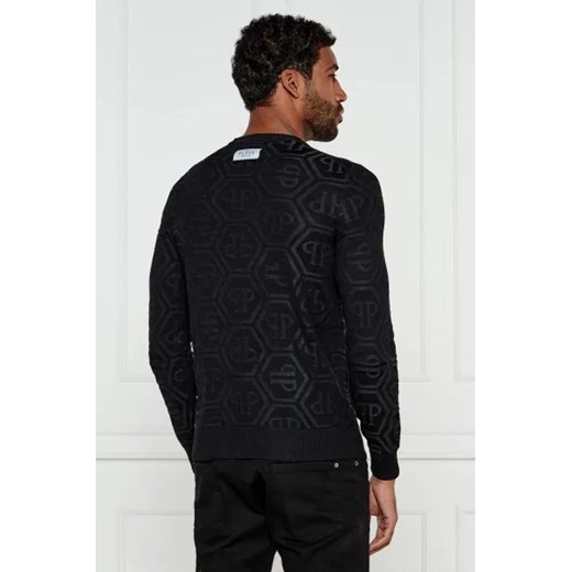 Philipp Plein Sweter | Slim Fit | z dodatkiem jedwabiu XL wyprzedaż Gomez Fashion Store
