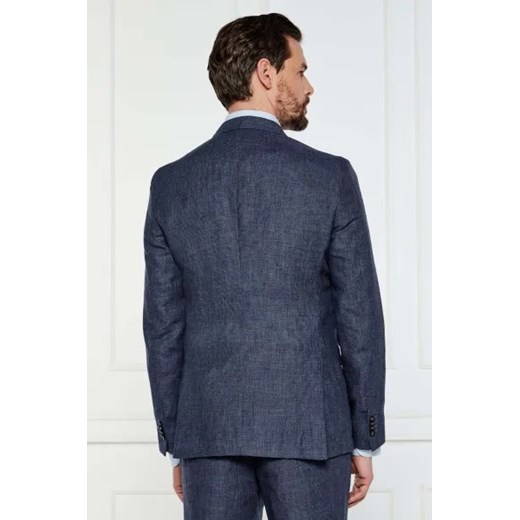 BOSS BLACK Lniany garnitur C-Huge-2Pcs-Peak-252 | Slim Fit | z dodatkiem wełny 52 okazja Gomez Fashion Store