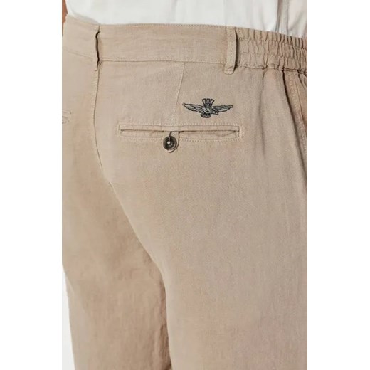 Aeronautica Militare Lniane szorty | Regular Fit Aeronautica Militare 54 okazja Gomez Fashion Store