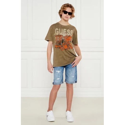 Guess Jeansowe szorty | Regular Fit | z dodatkiem lnu Guess 152 Gomez Fashion Store wyprzedaż